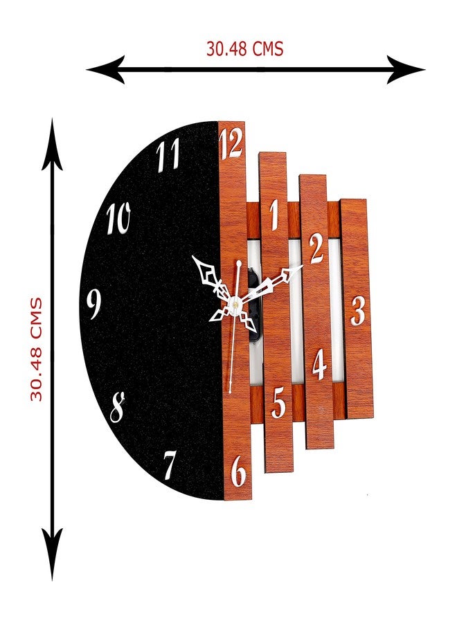 Unique Craft 3D Wooden Wall Clock Antique Design for Living Room, Bedroom Wall, Home and Office - Brown - MD_UNQ-022 - Image 5